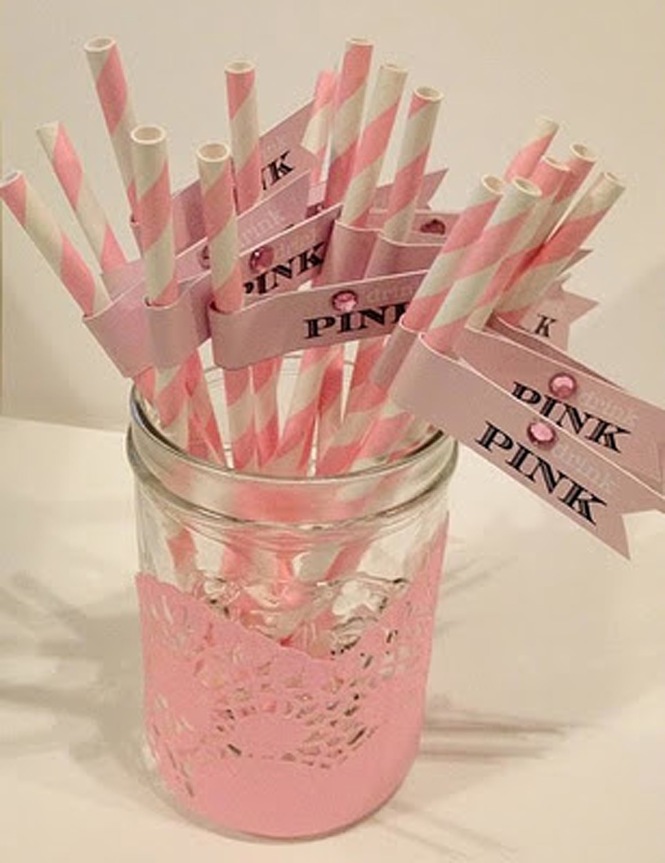 Pink drink straws