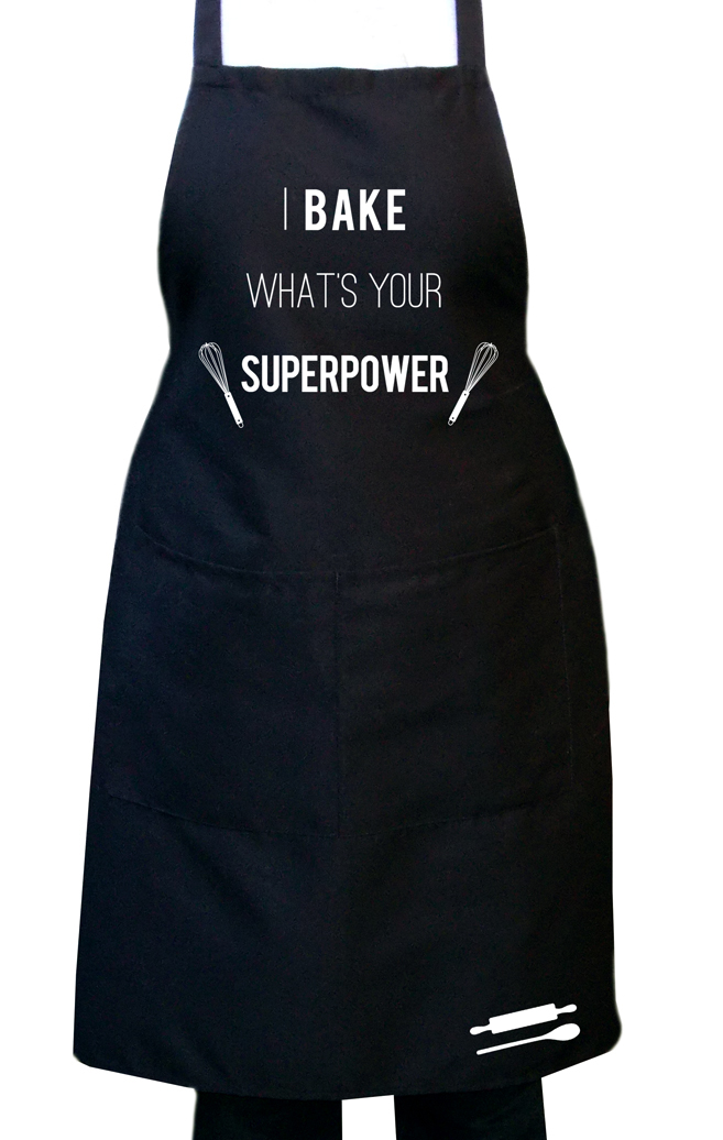 I bake_Superpower_Black Apron