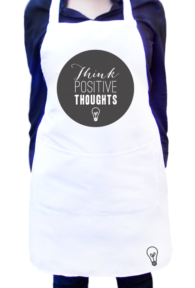 Custom Ladies Apron_Positive Thoughts